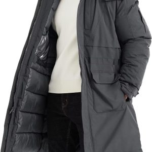 men Extra Long Parka Winter Coats Hooded Puffer Jacket Heavy Warm Water-resistant Outerwear Cold Weather