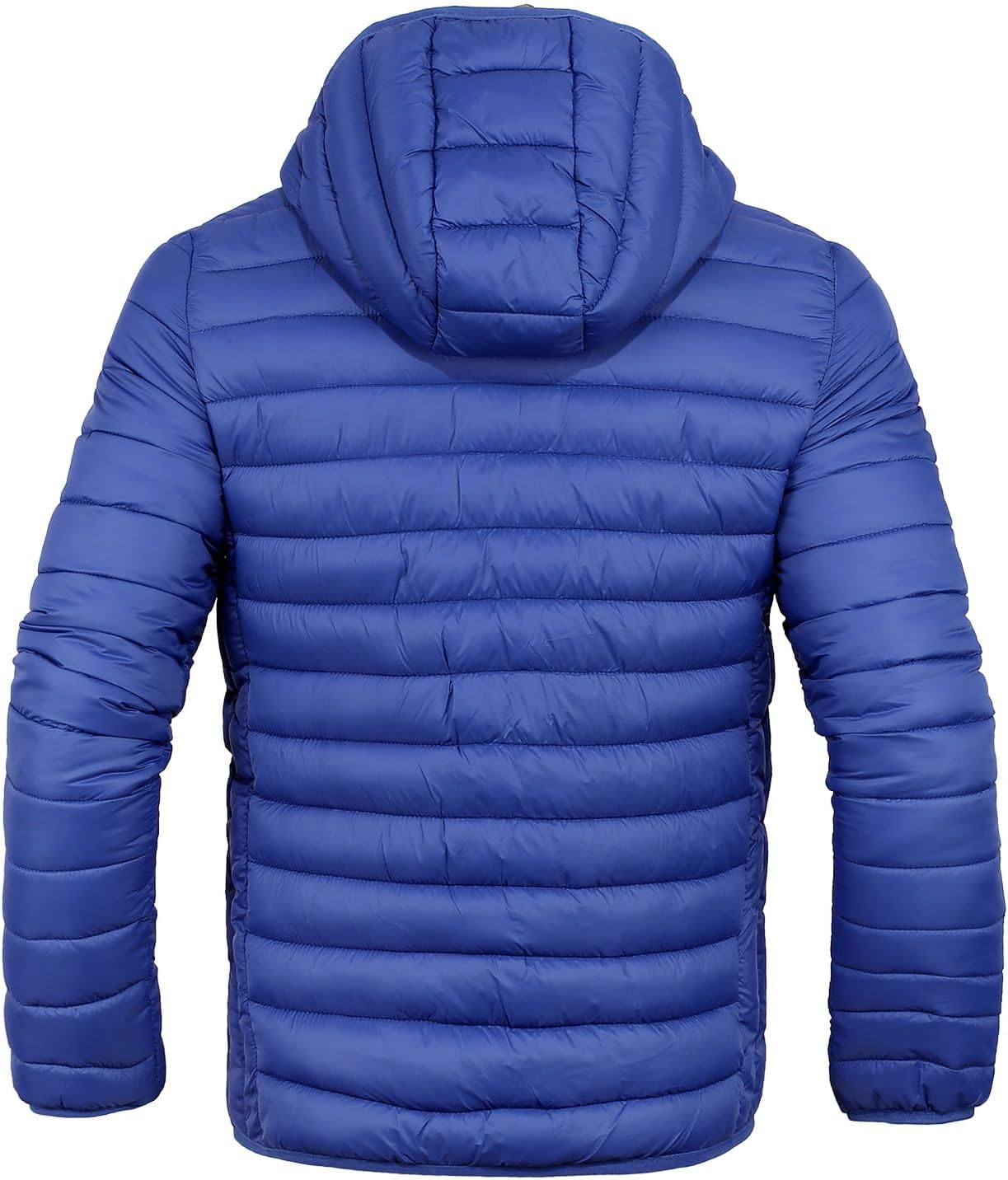 men Lightweight Puffer Jacket Down Packable Jacket Winter Coat with Hood - Image 2