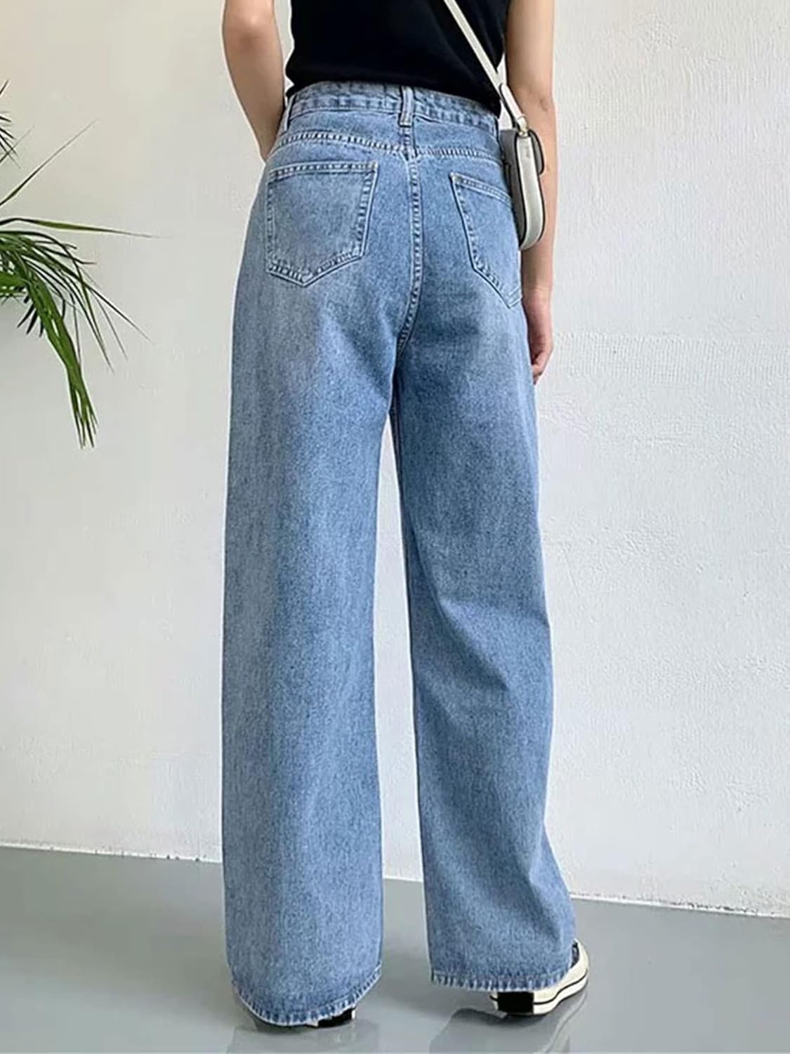 Women Wide Leg Jeans High Waist Baggy Jeans for Women Loose Boyfriends Jeans Denim Pants 90s - Image 2