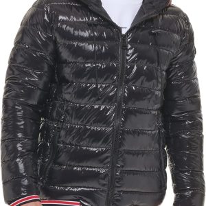men Snap Front Puffer Jacket